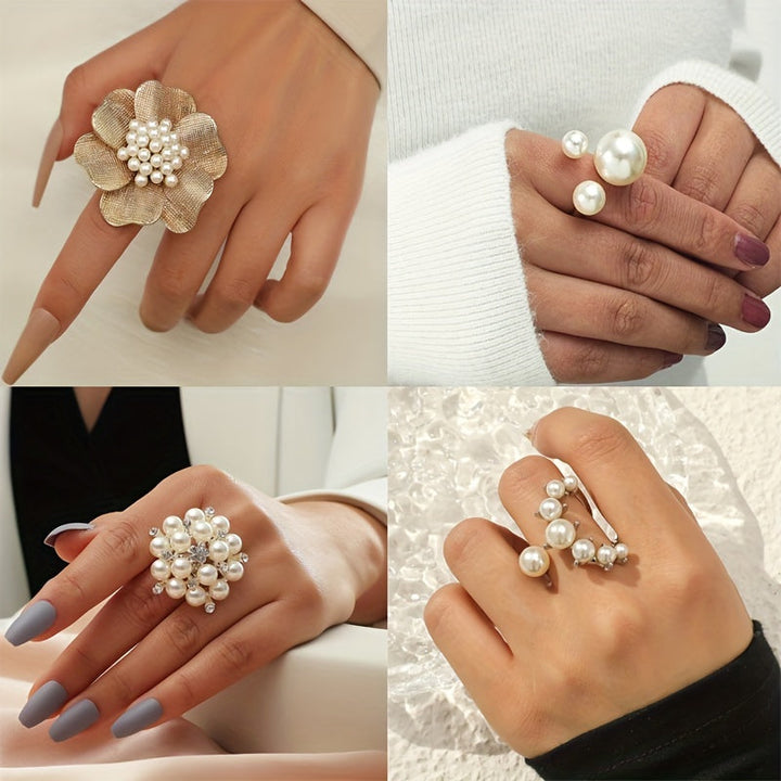 Ash - Adjustable Ring with Inlaid Spherical Stone