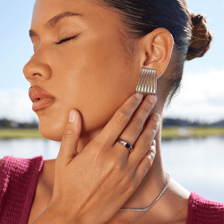 エメラルドのシルバーリング